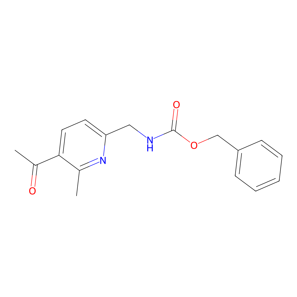 benzyl N-[(5-acetyl-6-methylpyridin-2-yl)methyl]carbamate molecular structure, CAS 2680880-29-7