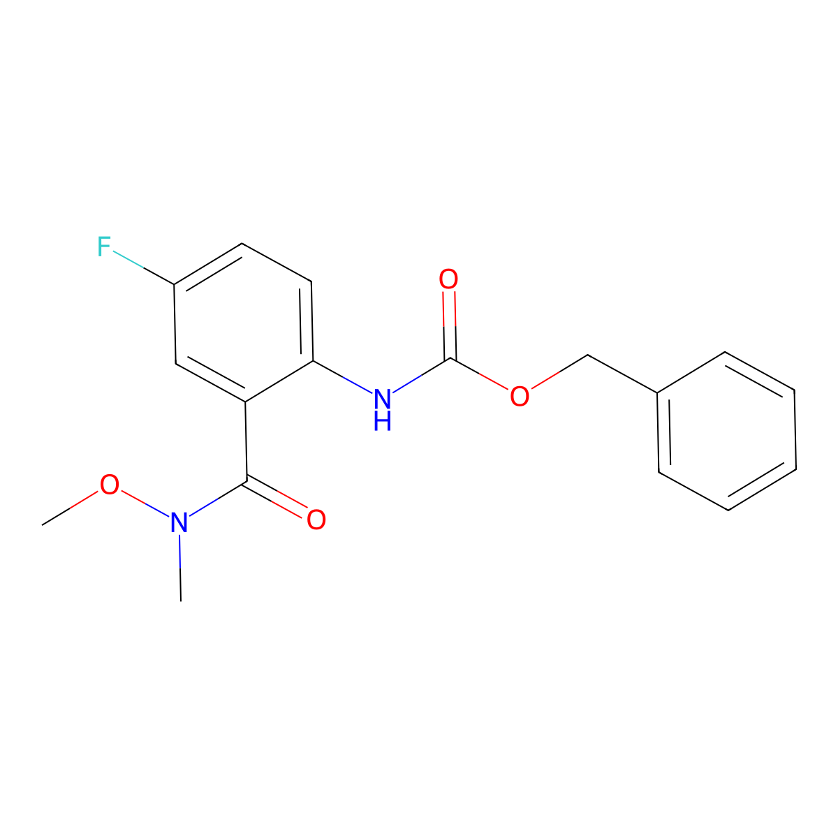 benzyl N-{4-fluoro-2-[methoxy(methyl)carbamoyl]phenyl}carbamate molecular structure, CAS 2680880-30-0