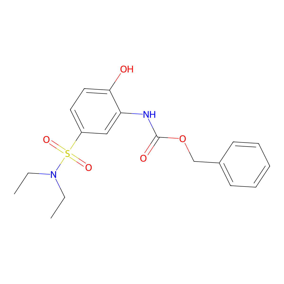 benzyl N-[5-(diethylsulfamoyl)-2-hydroxyphenyl]carbamate molecular structure, CAS 2680880-31-1