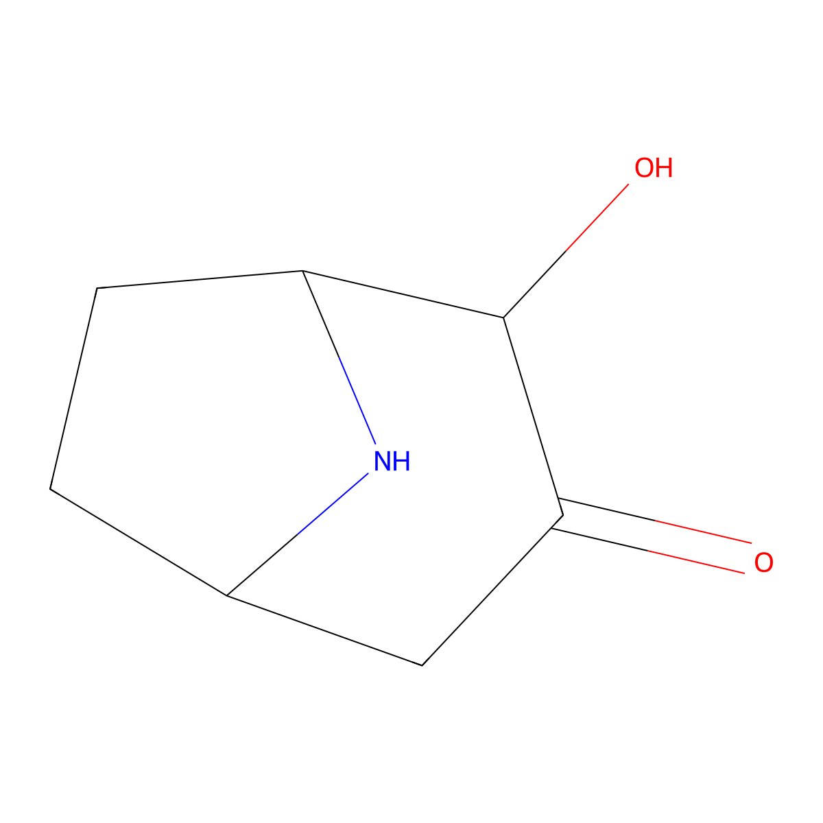 2-Hydroxy-8-azabicyclo[3.2.1]octan-3-one molecular structure, CAS 2680880-32-2
