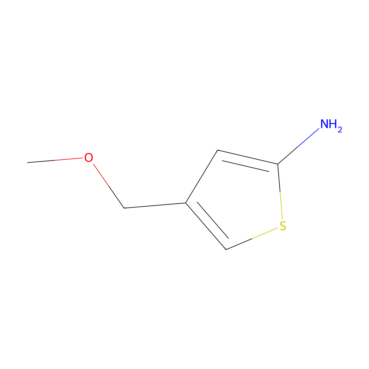4-(Methoxymethyl)thiophen-2-amine molecular structure, CAS 2680880-37-7