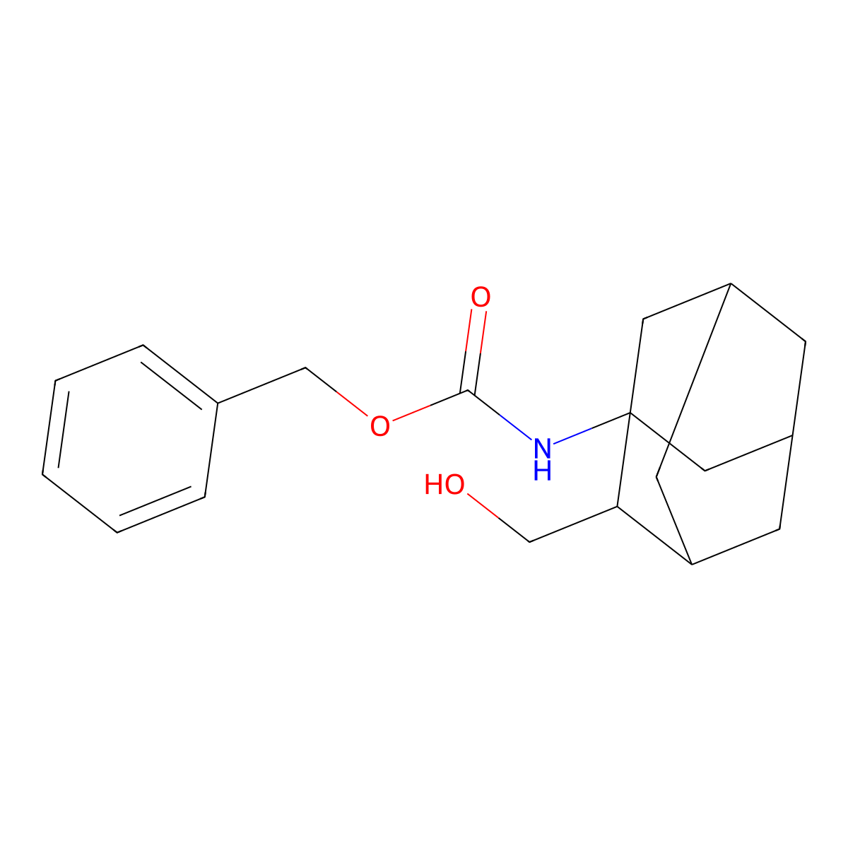 benzyl N-[2-(hydroxymethyl)adamantan-1-yl]carbamate molecular structure, CAS 2680880-53-7