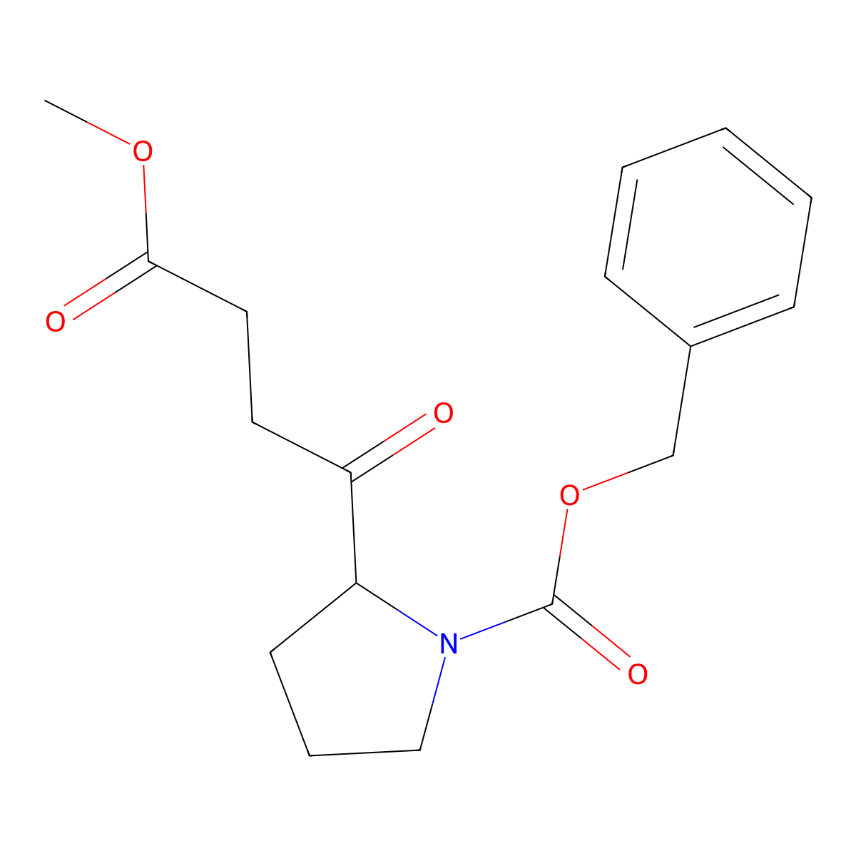 Benzyl 2-(4-methoxy-4-oxobutanoyl)pyrrolidine-1-carboxylate molecular structure, CAS 2680880-74-2