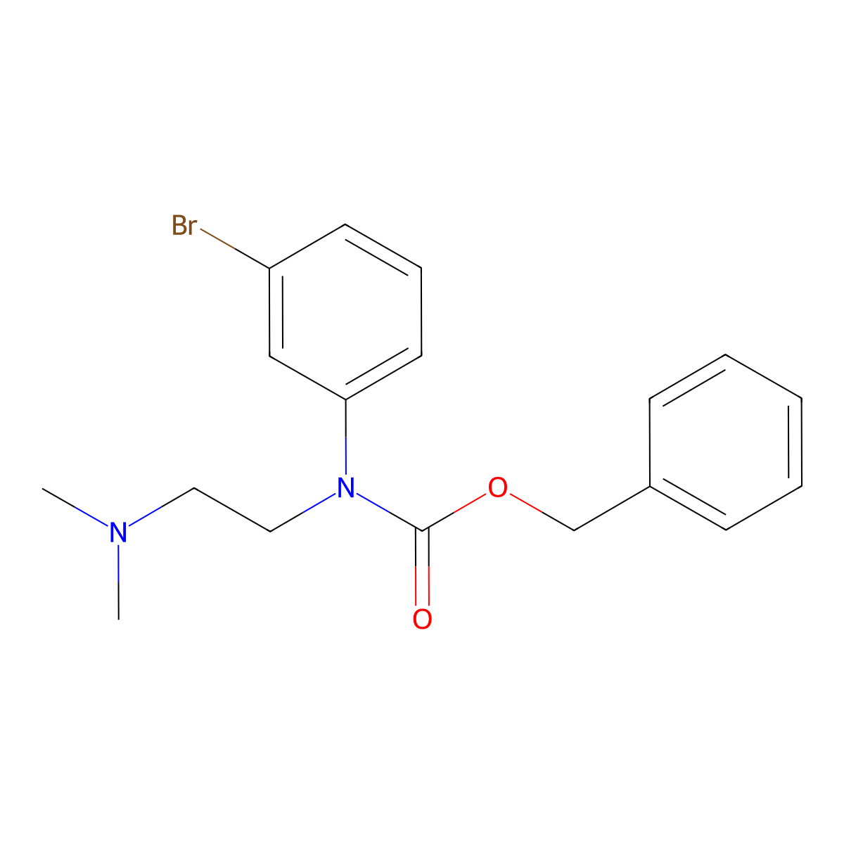 benzyl N-(3-bromophenyl)-N-[2-(dimethylamino)ethyl]carbamate molecular structure, CAS 2680880-85-5