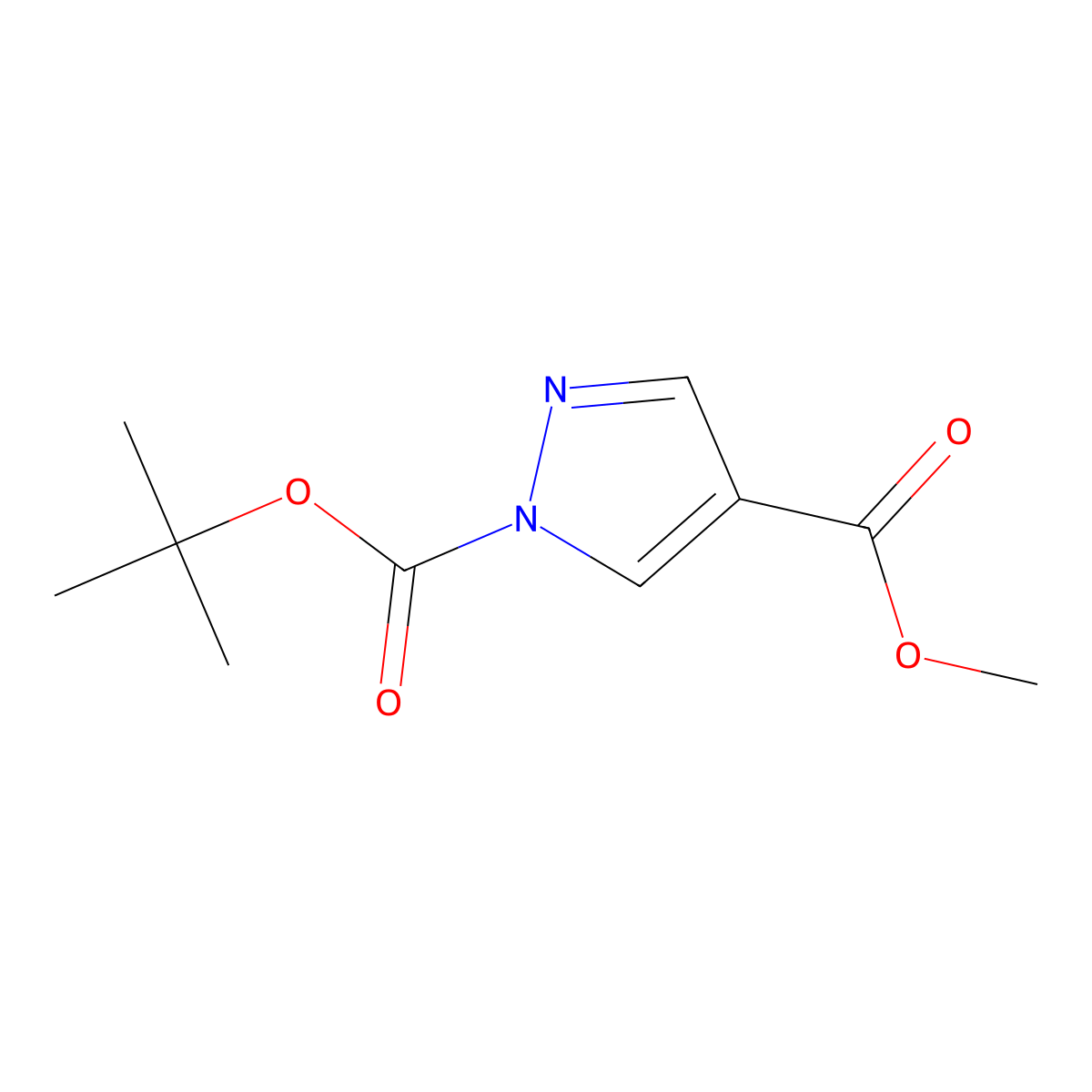1-tert-butyl 4-methyl 1H-pyrazole-1,4-dicarboxylate molecular structure, CAS 2680881-03-0