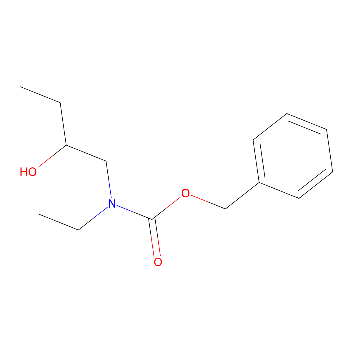 benzyl N-ethyl-N-(2-hydroxybutyl)carbamate molecular structure, CAS 2680881-36-9
