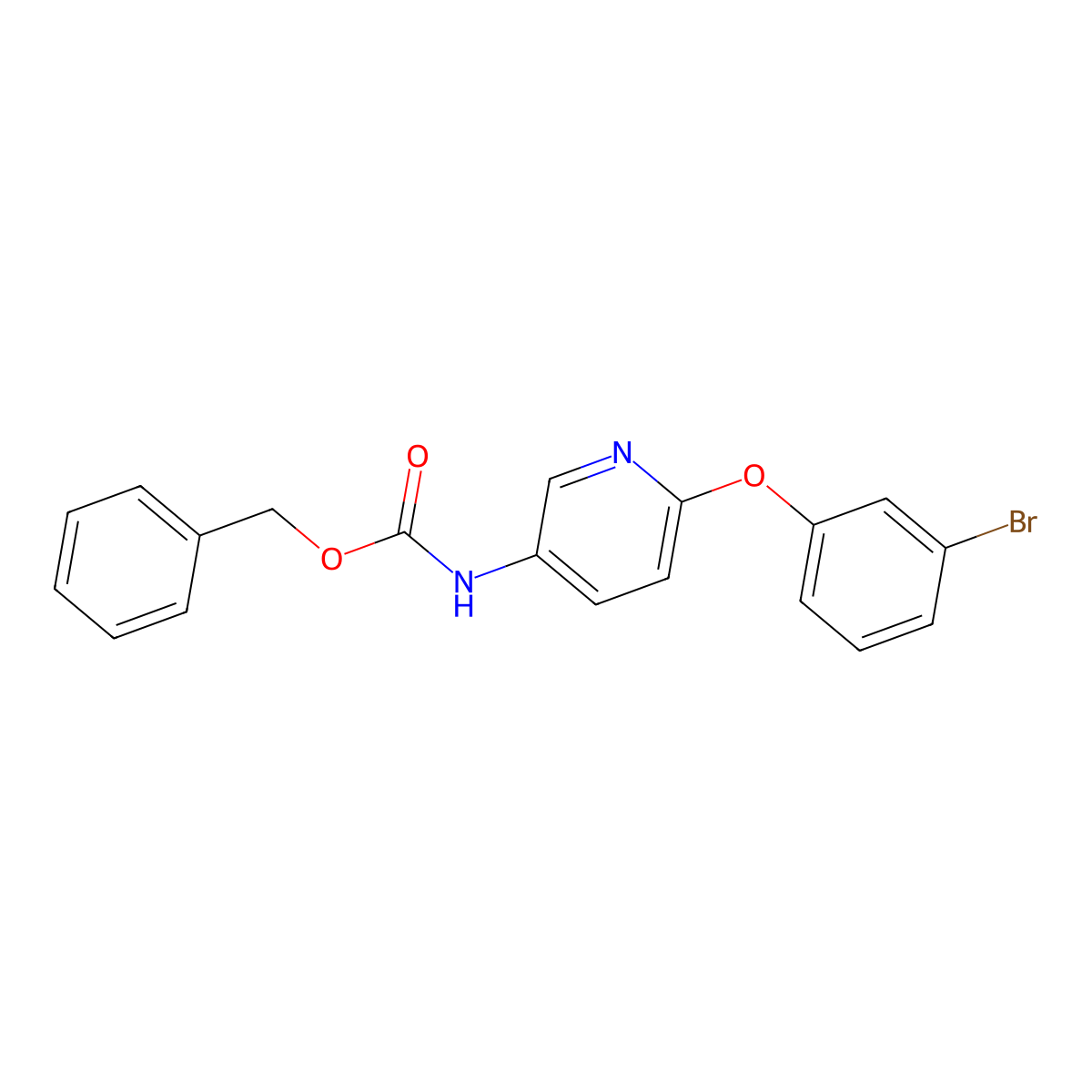 benzyl N-[6-(3-bromophenoxy)pyridin-3-yl]carbamate molecular structure, CAS 2680881-67-6