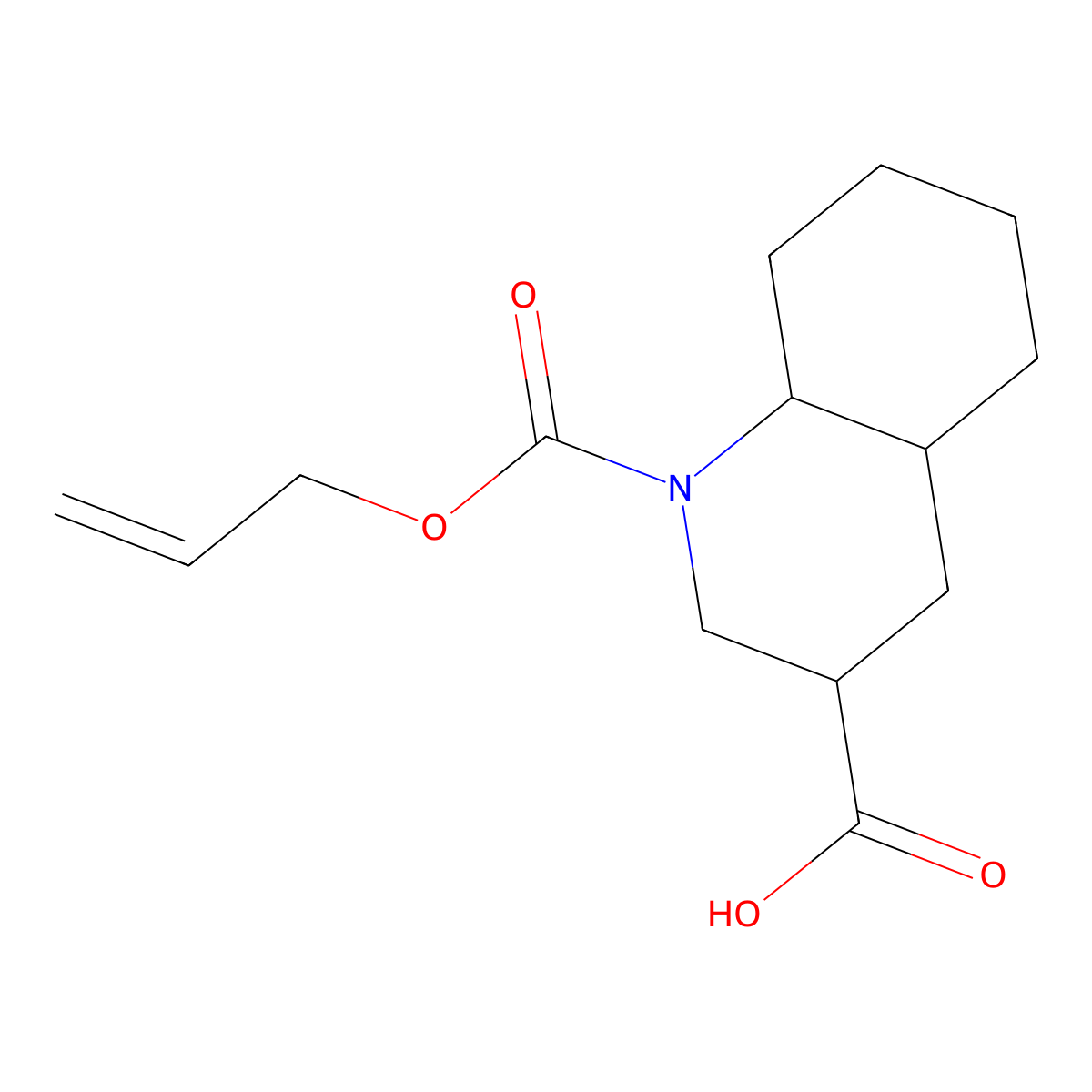 1-[(Prop-2-en-1-yloxy)carbonyl]-decahydroquinoline-3-carboxylic acid molecular structure, CAS 2680881-97-2