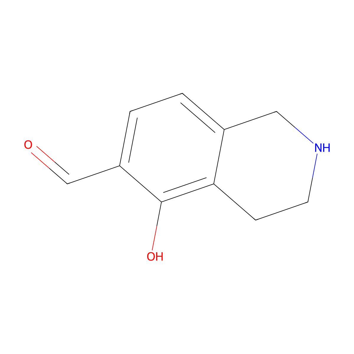 5-Hydroxy-1,2,3,4-tetrahydroisoquinoline-6-carbaldehyde molecular structure, CAS 2680882-13-5
