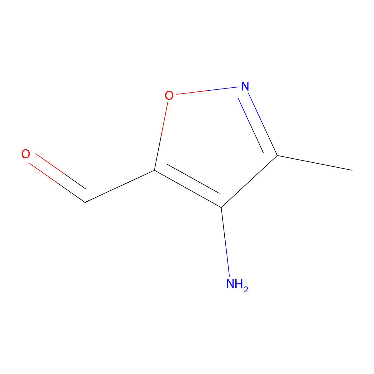 4-Amino-3-methyl-1,2-oxazole-5-carbaldehyde molecular structure, CAS 2680882-30-6