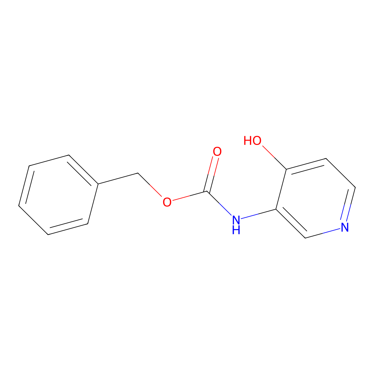 benzyl N-(4-hydroxypyridin-3-yl)carbamate molecular structure, CAS 2680882-38-4