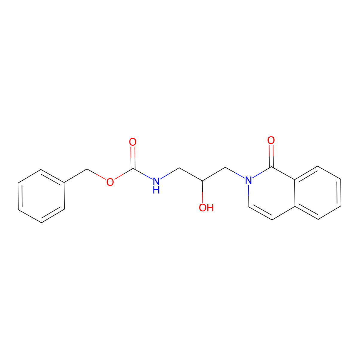 benzyl N-[2-hydroxy-3-(1-oxo-1,2-dihydroisoquinolin-2-yl)propyl]carbamate molecular structure, CAS 2680882-47-5