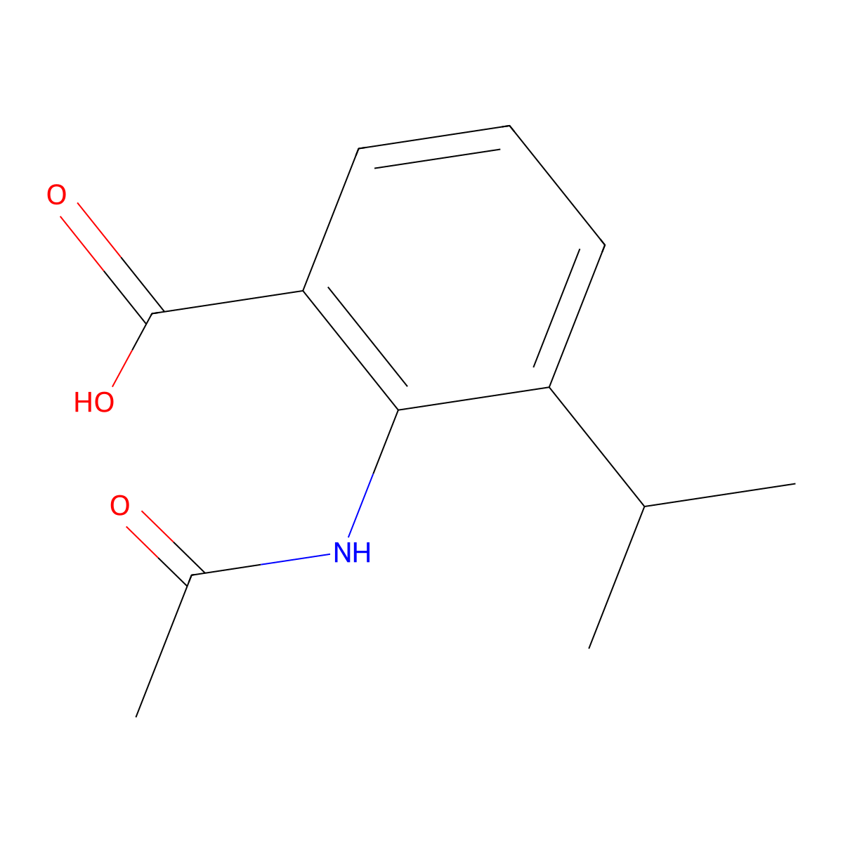 2-Acetamido-3-(propan-2-yl)benzoic acid molecular structure, CAS 2680882-87-3