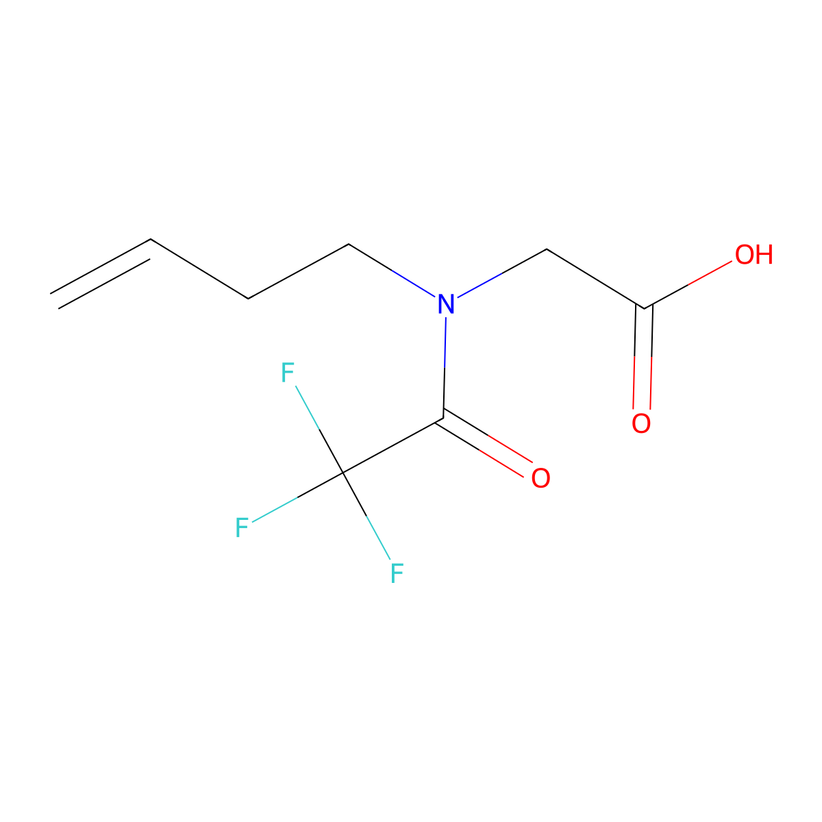 2-[N-(but-3-en-1-yl)-2,2,2-trifluoroacetamido]acetic acid molecular structure, CAS 2680882-88-4