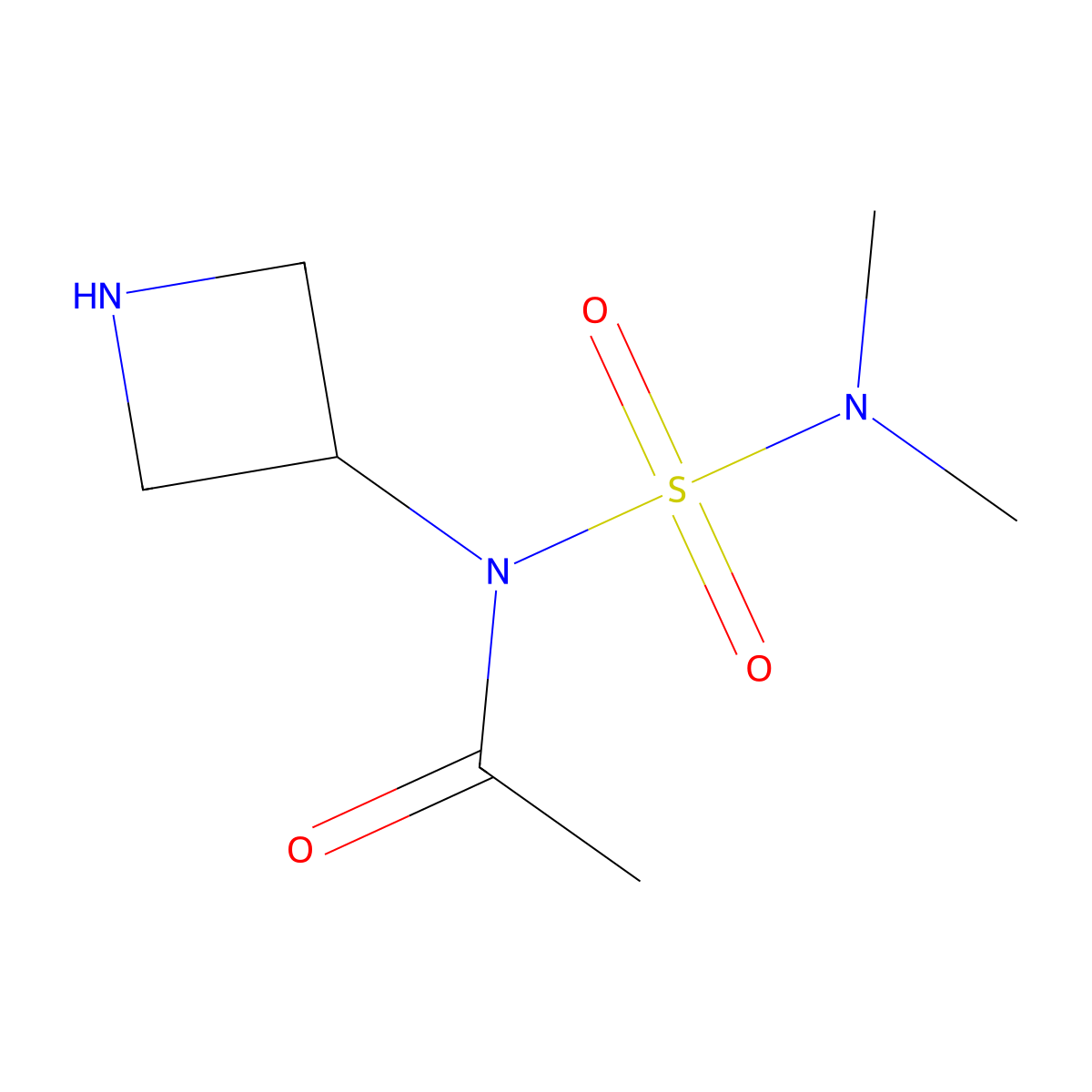 N-(azetidin-3-yl)-N-(dimethylsulfamoyl)acetamide molecular structure, CAS 2680882-93-1