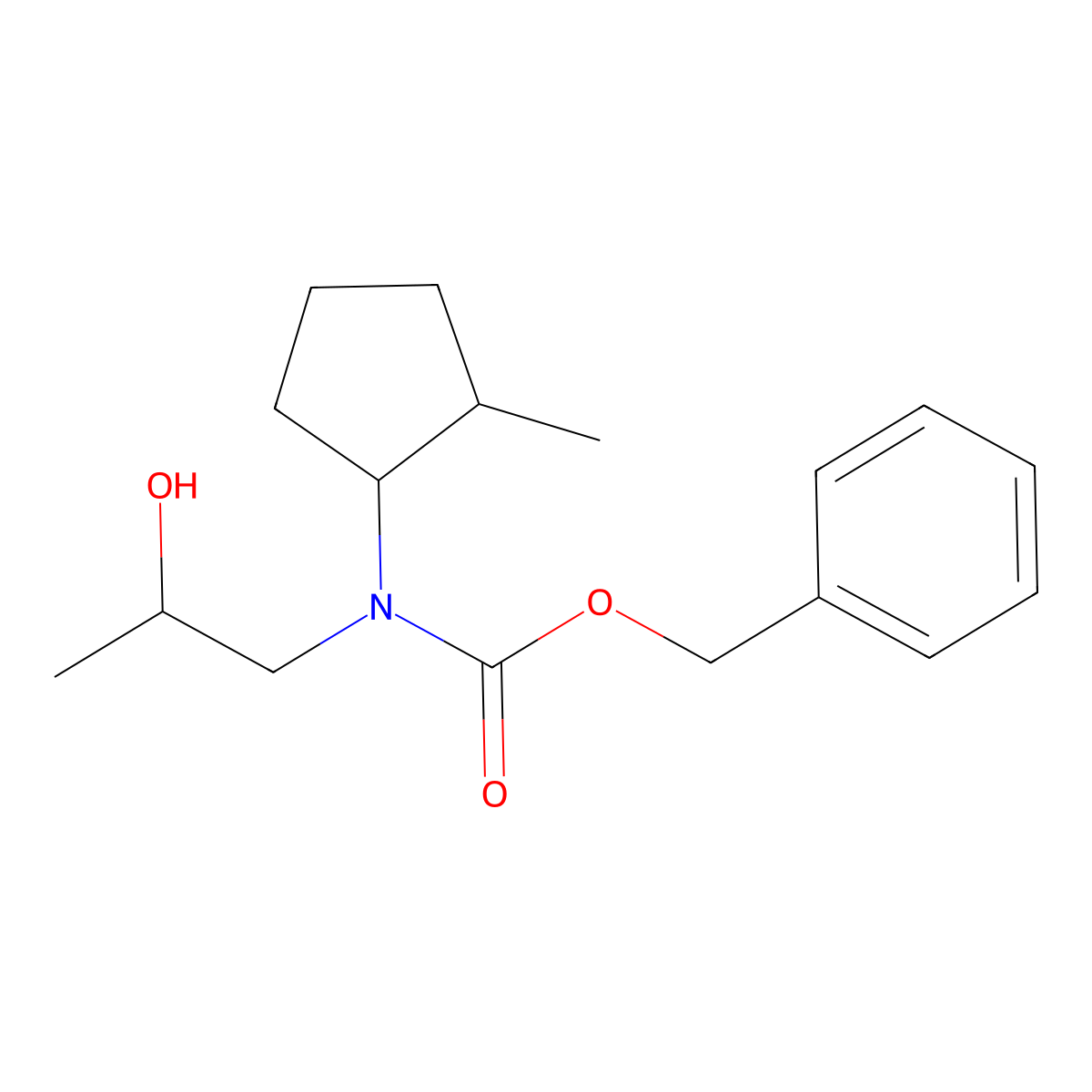 benzyl N-(2-hydroxypropyl)-N-(2-methylcyclopentyl)carbamate molecular structure, CAS 2680883-03-6