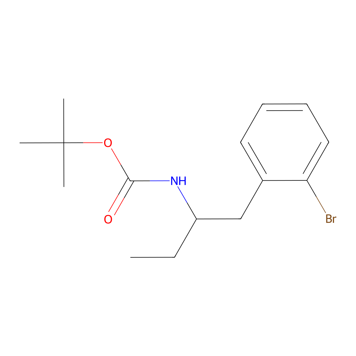 tert-butyl N-[1-(2-bromophenyl)butan-2-yl]carbamate molecular structure, CAS 2680883-04-7