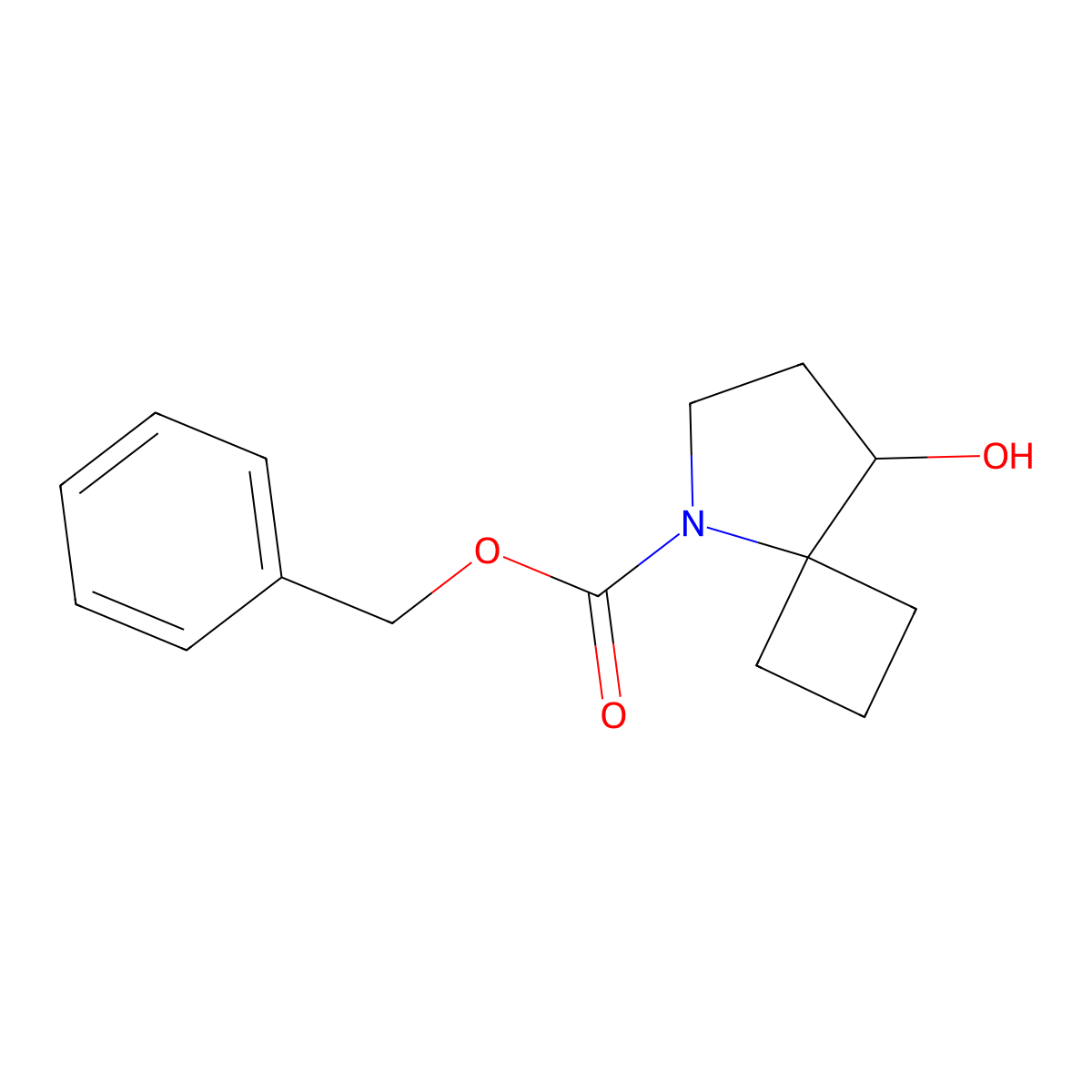 Benzyl 8-hydroxy-5-azaspiro[3.4]octane-5-carboxylate molecular structure, CAS 2680883-14-9