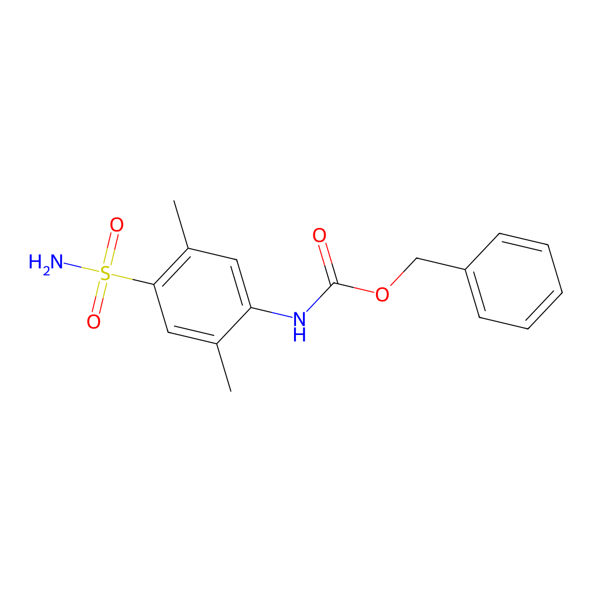 benzyl N-(2,5-dimethyl-4-sulfamoylphenyl)carbamate molecular structure, CAS 2680883-25-2