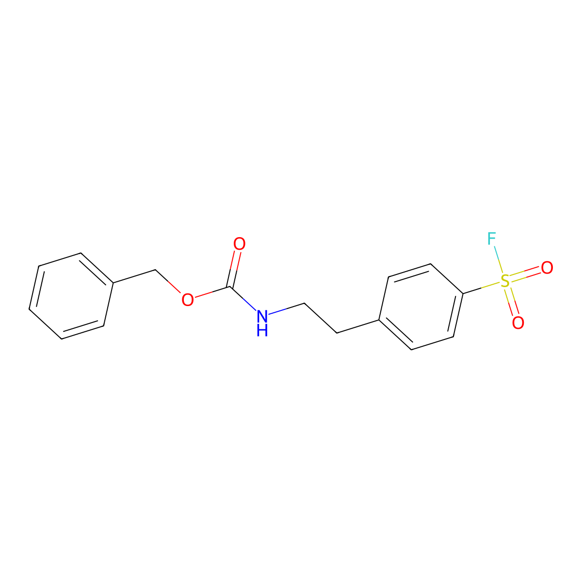 benzyl N-{2-[4-(fluorosulfonyl)phenyl]ethyl}carbamate molecular structure, CAS 2680883-51-4