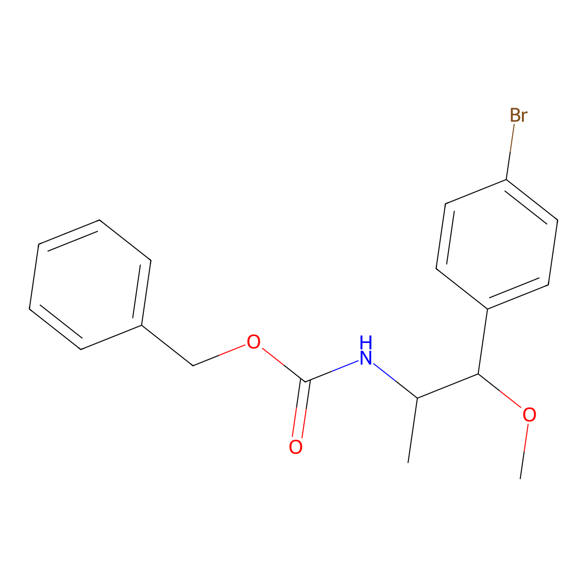 benzyl N-[1-(4-bromophenyl)-1-methoxypropan-2-yl]carbamate molecular structure, CAS 2680883-55-8