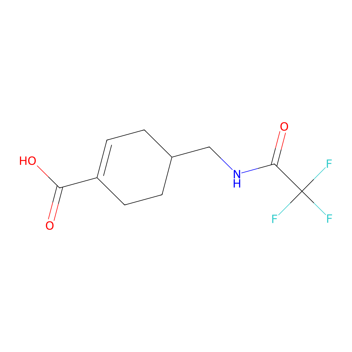 4-[(Trifluoroacetamido)methyl]cyclohex-1-ene-1-carboxylic acid molecular structure, CAS 2680883-75-2