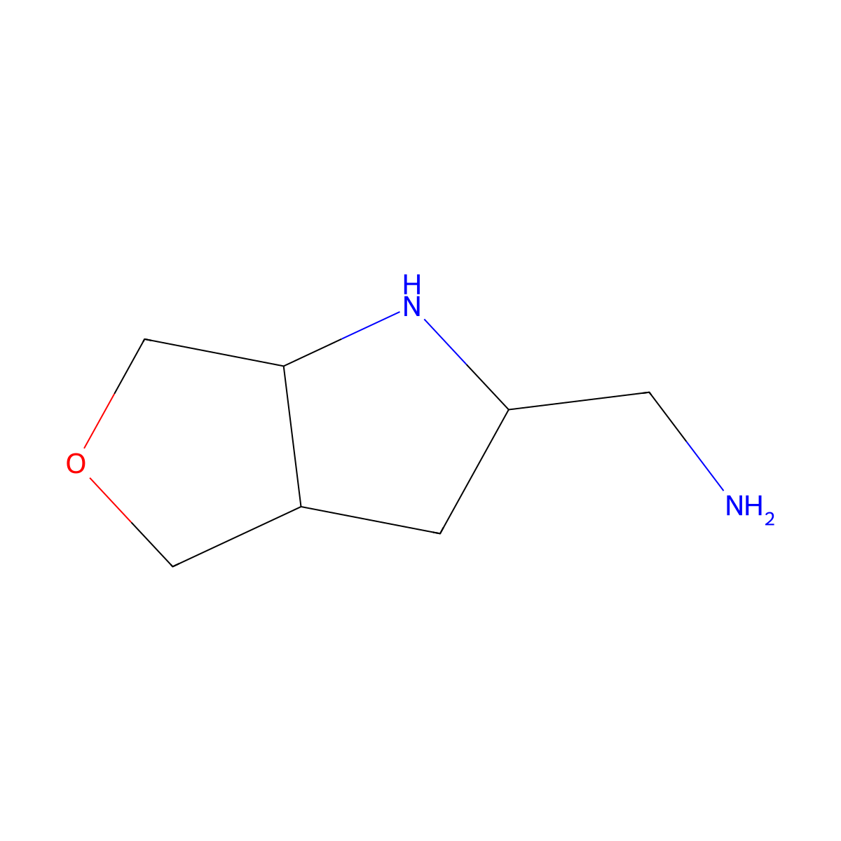{hexahydro-1H-furo[3,4-b]pyrrol-2-yl}methanamine molecular structure, CAS 2680884-27-7