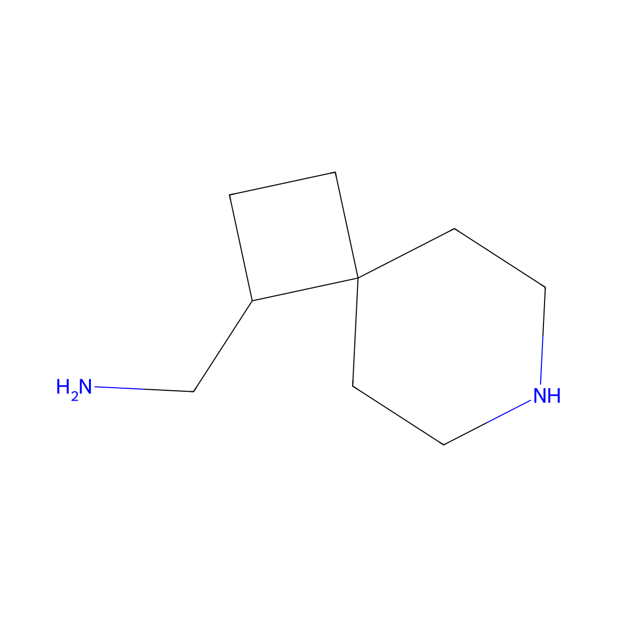 1-{7-Azaspiro[3.5]nonan-1-yl}methanamine molecular structure, CAS 2680884-32-4