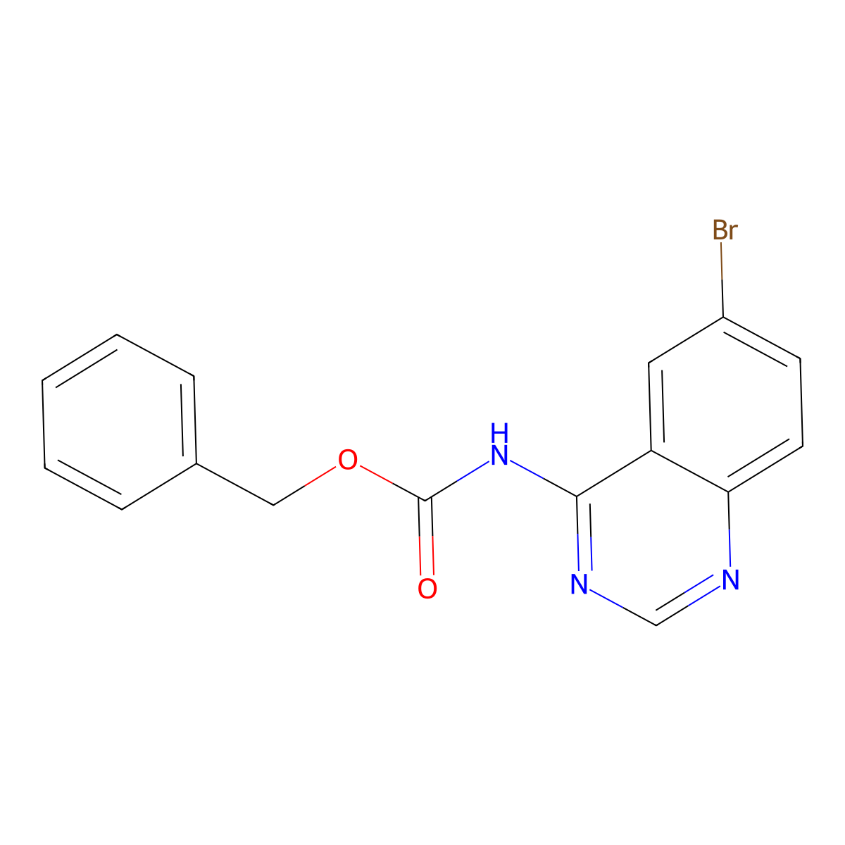 benzyl N-(6-bromoquinazolin-4-yl)carbamate molecular structure, CAS 2680884-39-1