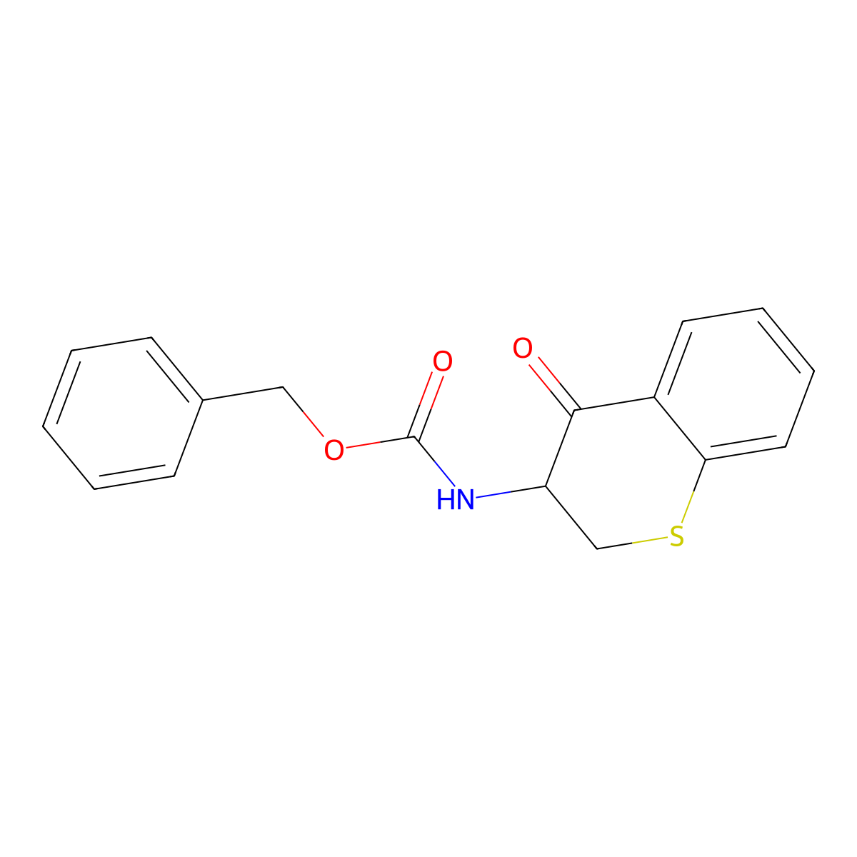 benzyl N-(4-oxo-3,4-dihydro-2H-1-benzothiopyran-3-yl)carbamate molecular structure, CAS 2680884-43-7