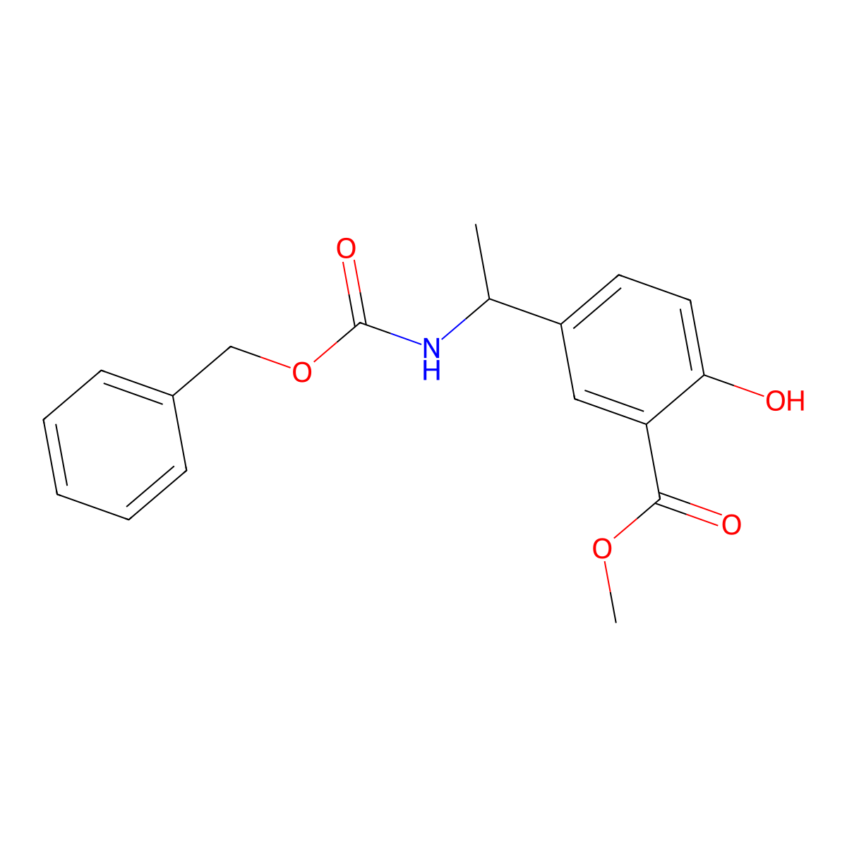 Methyl 5-(1-{[(benzyloxy)carbonyl]amino}ethyl)-2-hydroxybenzoate molecular structure, CAS 2680884-62-0
