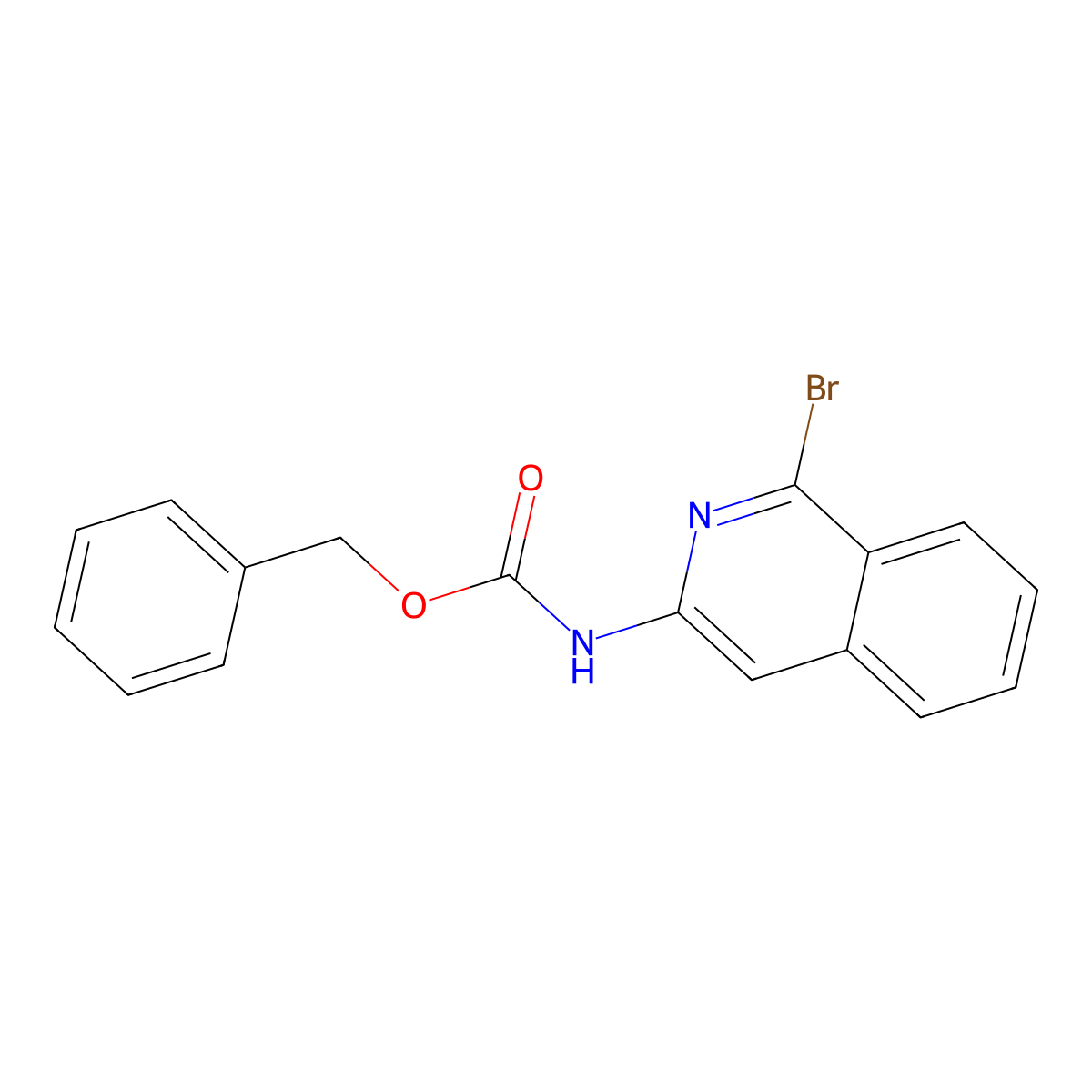 benzyl N-(1-bromoisoquinolin-3-yl)carbamate molecular structure, CAS 2680884-68-6