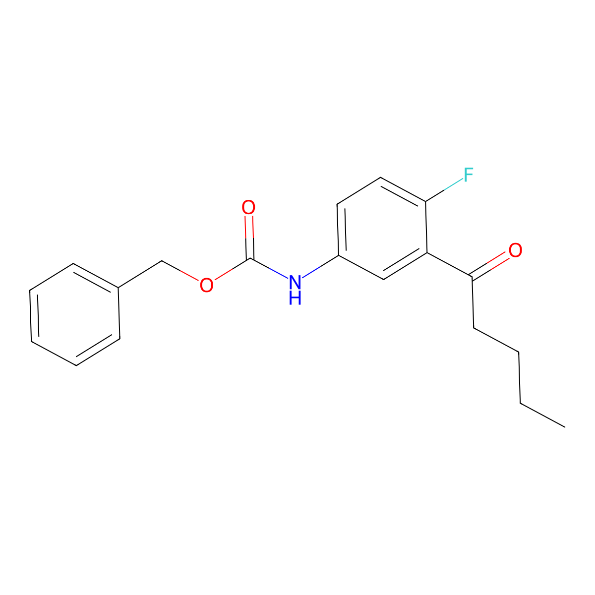 benzyl N-(4-fluoro-3-pentanoylphenyl)carbamate molecular structure, CAS 2680884-78-8