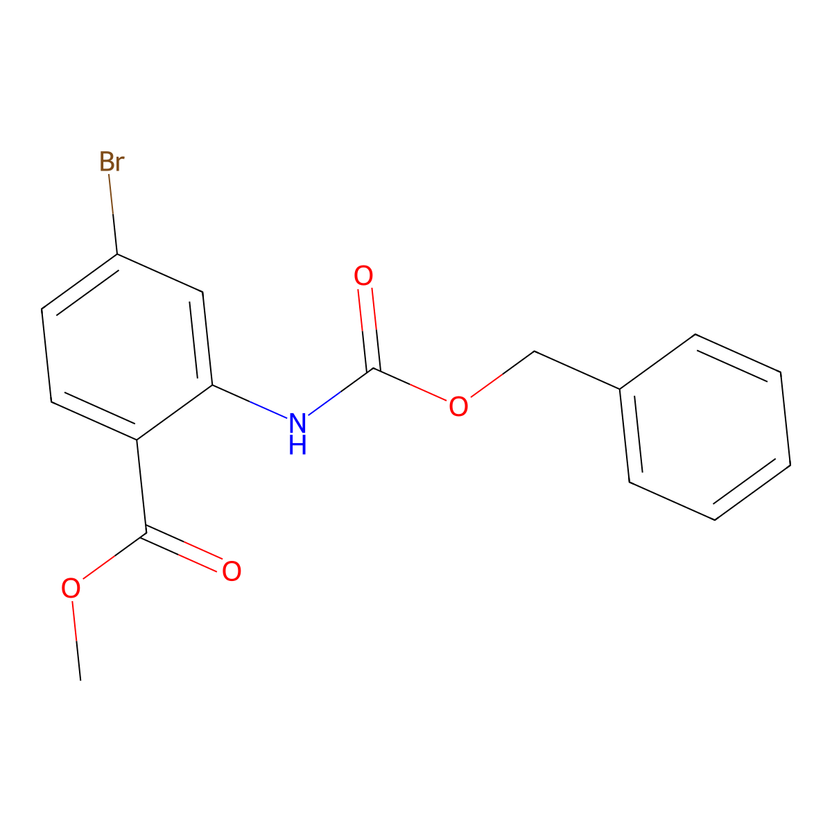 Methyl 2-{[(benzyloxy)carbonyl]amino}-4-bromobenzoate molecular structure, CAS 2680885-09-8