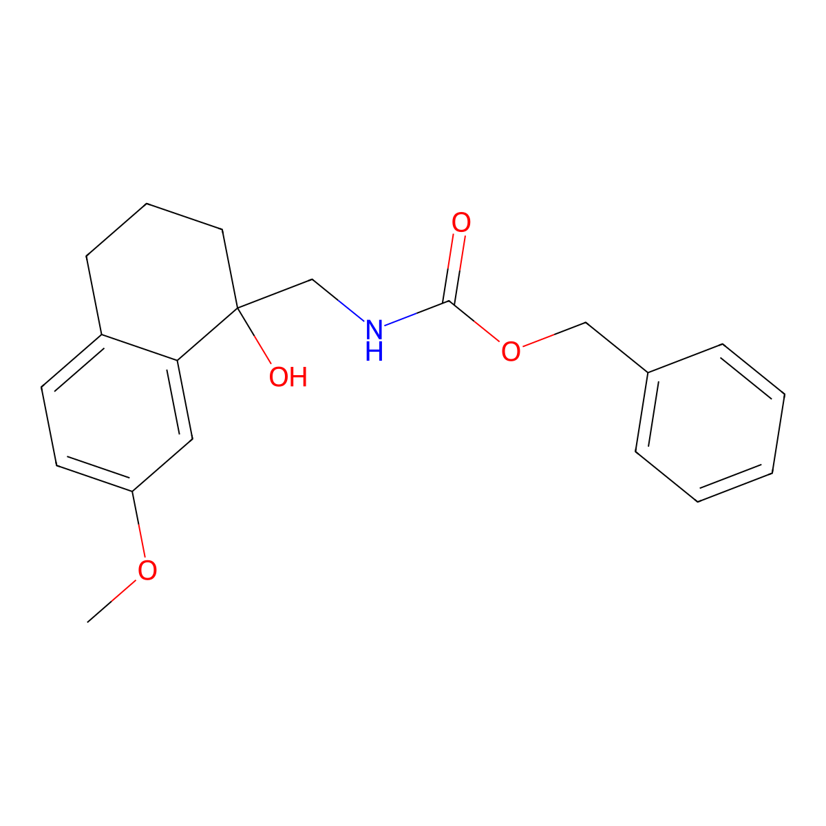 benzyl N-[(1-hydroxy-7-methoxy-1,2,3,4-tetrahydronaphthalen-1-yl)methyl]carbamate molecular structure, CAS 2680885-10-1