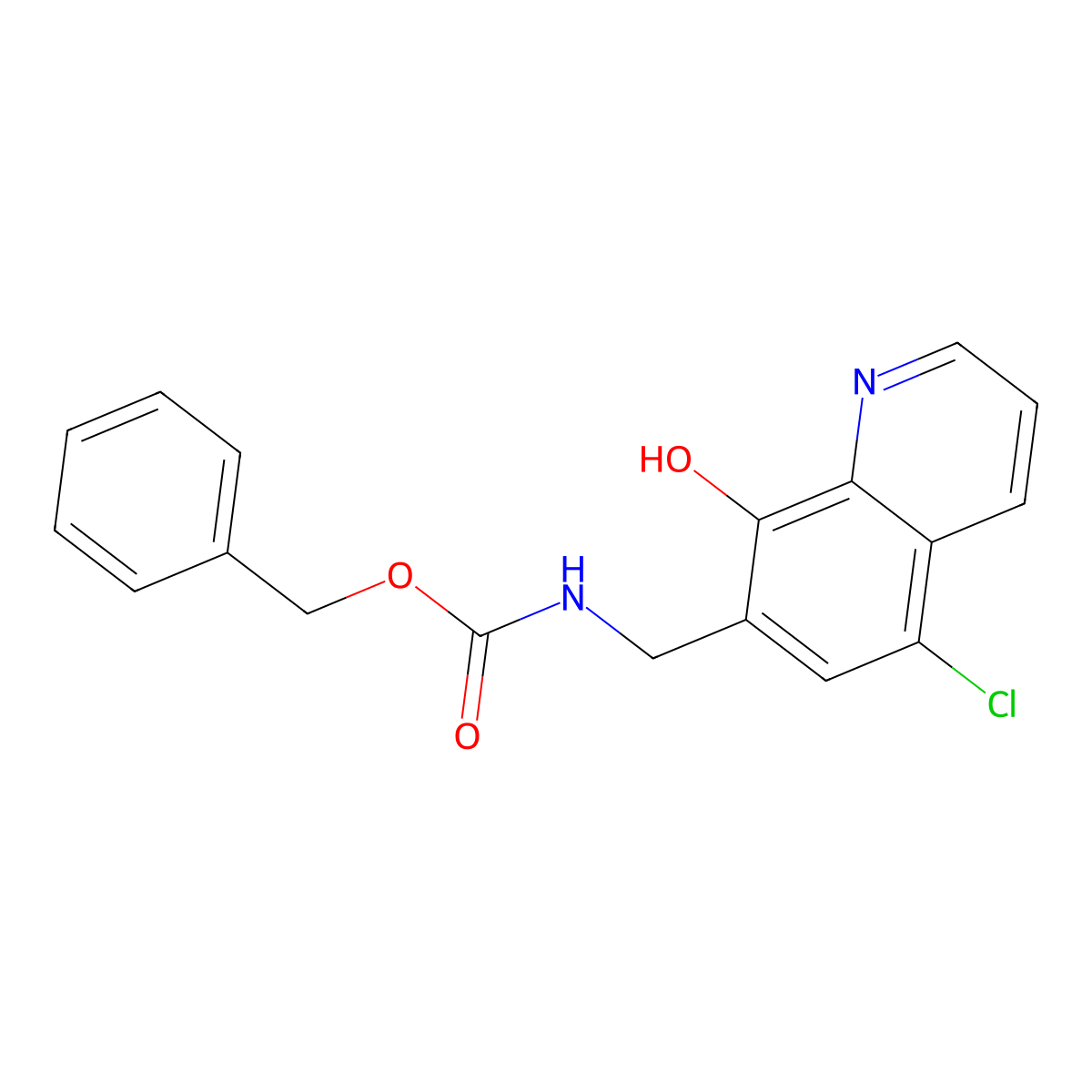 benzyl N-[(5-chloro-8-hydroxyquinolin-7-yl)methyl]carbamate molecular structure, CAS 2680885-12-3