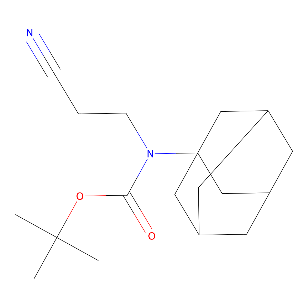 tert-butyl N-(adamantan-1-yl)-N-(2-cyanoethyl)carbamate molecular structure, CAS 2680885-19-0