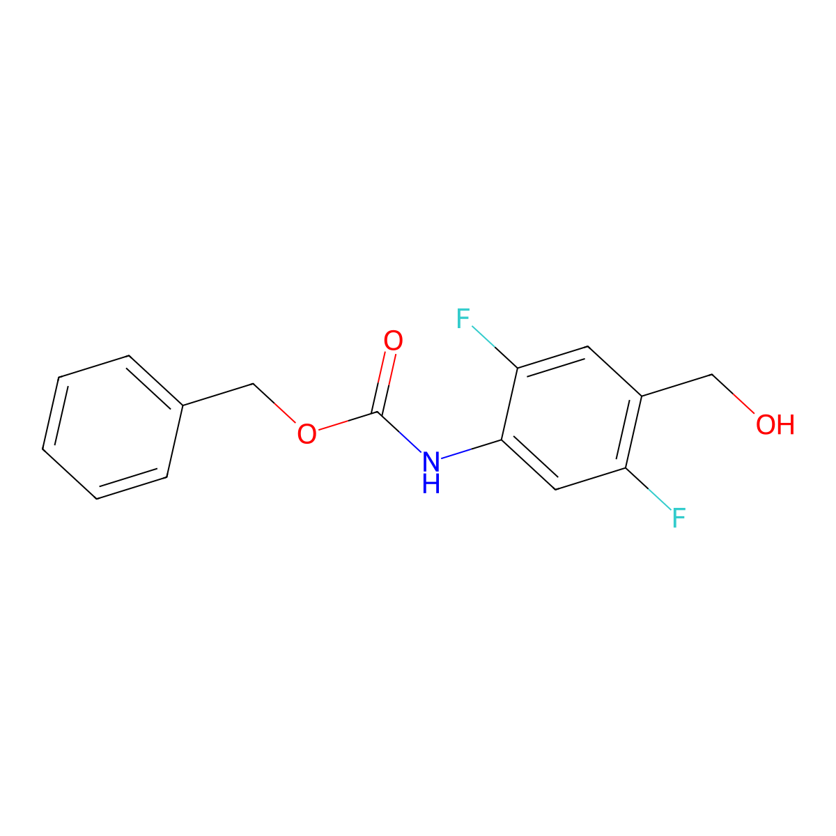 benzyl N-[2,5-difluoro-4-(hydroxymethyl)phenyl]carbamate molecular structure, CAS 2680885-55-4