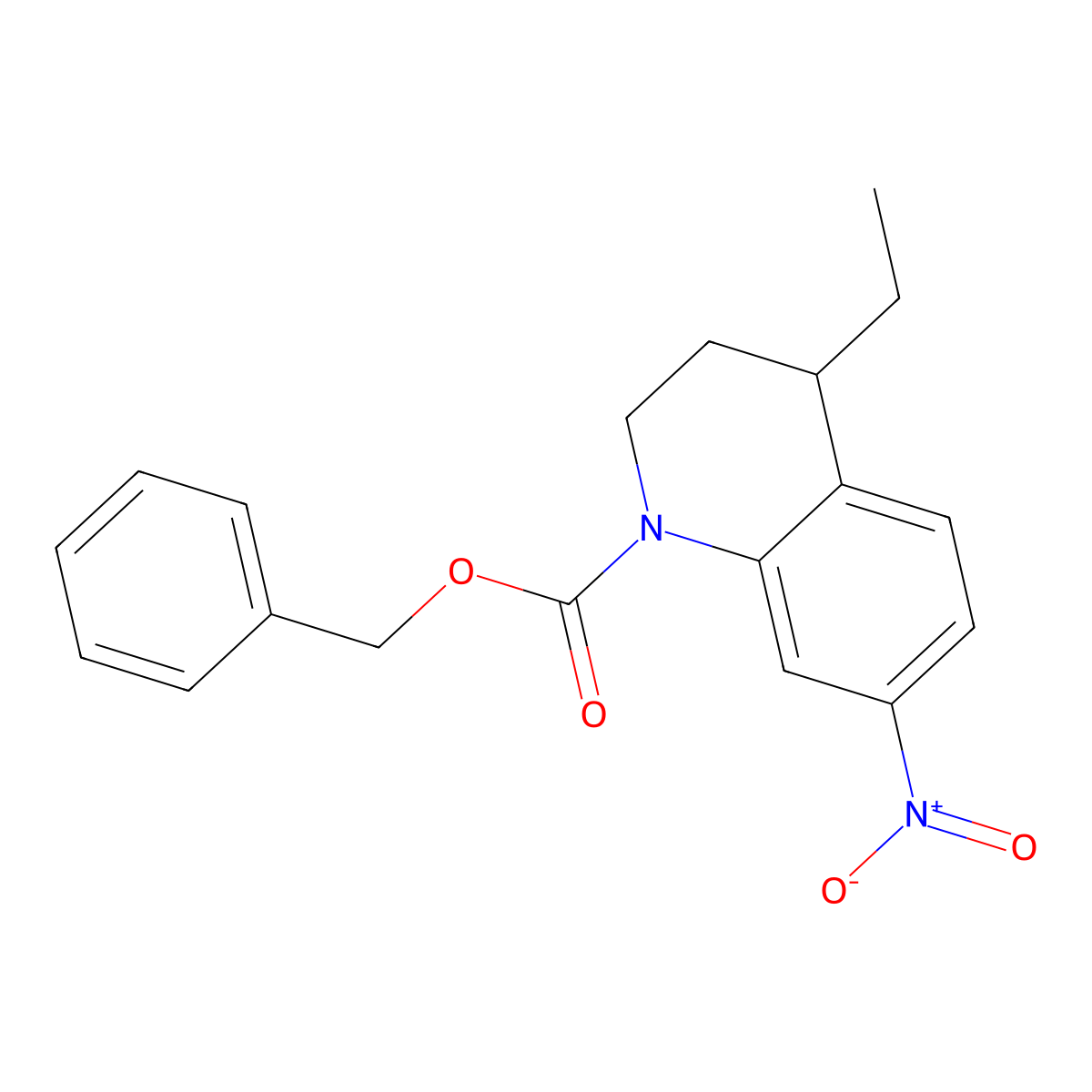 Benzyl 4-ethyl-7-nitro-1,2,3,4-tetrahydroquinoline-1-carboxylate molecular structure, CAS 2680885-68-9