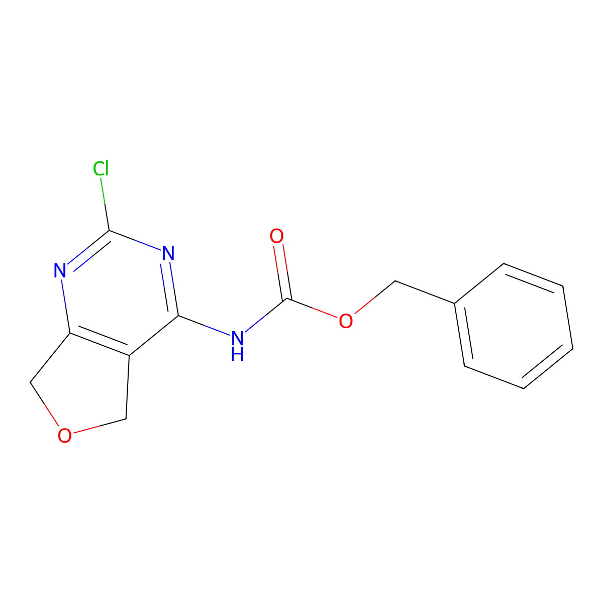 benzyl N-{2-chloro-5H,7H-furo[3,4-d]pyrimidin-4-yl}carbamate molecular structure, CAS 2680885-72-5