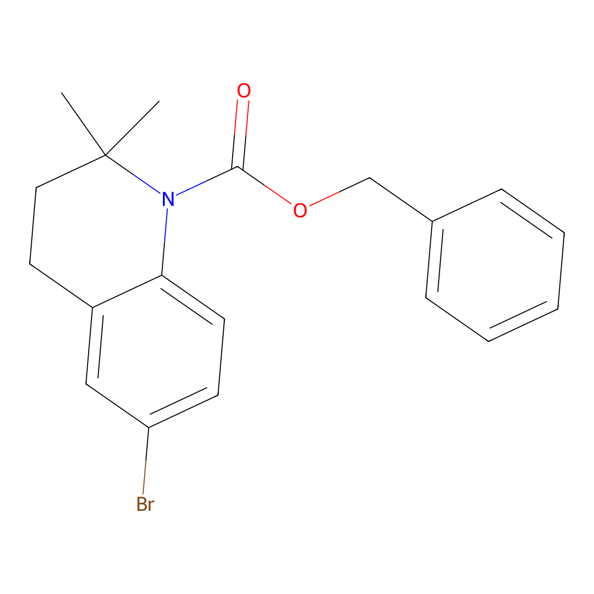 Benzyl 6-bromo-2,2-dimethyl-1,2,3,4-tetrahydroquinoline-1-carboxylate molecular structure, CAS 2680885-73-6