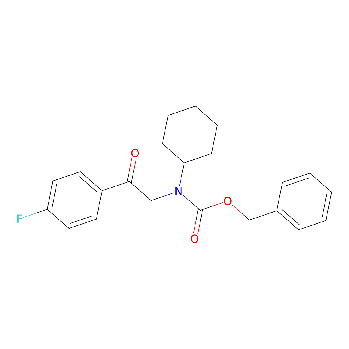benzyl N-cyclohexyl-N-[2-(4-fluorophenyl)-2-oxoethyl]carbamate molecular structure, CAS 2680886-03-5