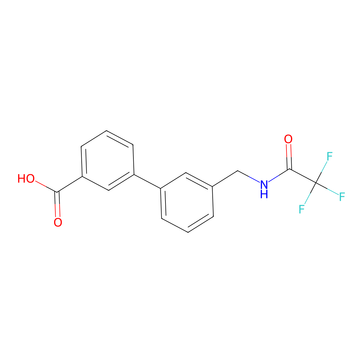 3'-[(2,2,2-Trifluoroacetamido)methyl]-[1,1'-biphenyl]-3-carboxylic acid molecular structure, CAS 2680886-05-7