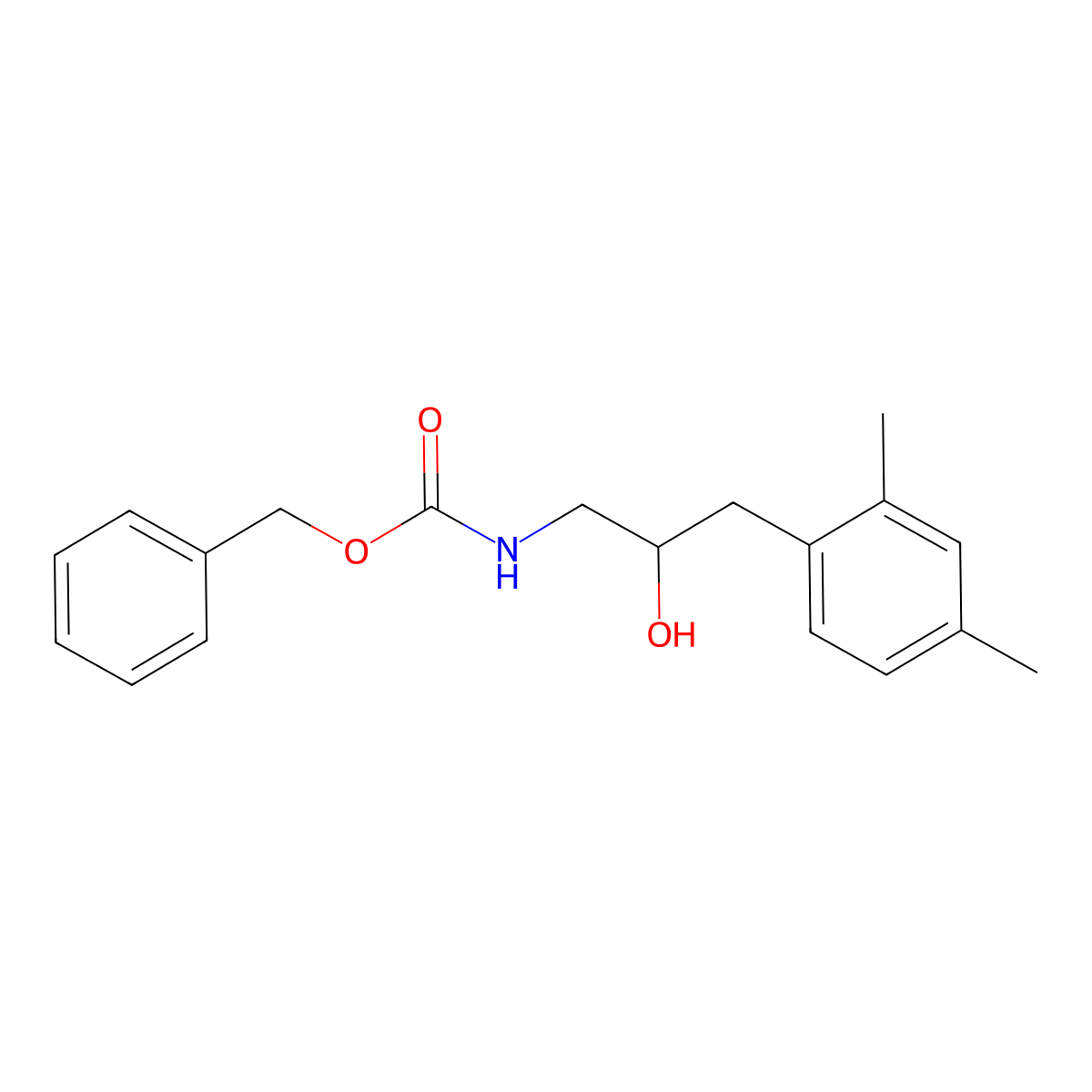 benzyl N-[3-(2,4-dimethylphenyl)-2-hydroxypropyl]carbamate molecular structure, CAS 2680886-06-8