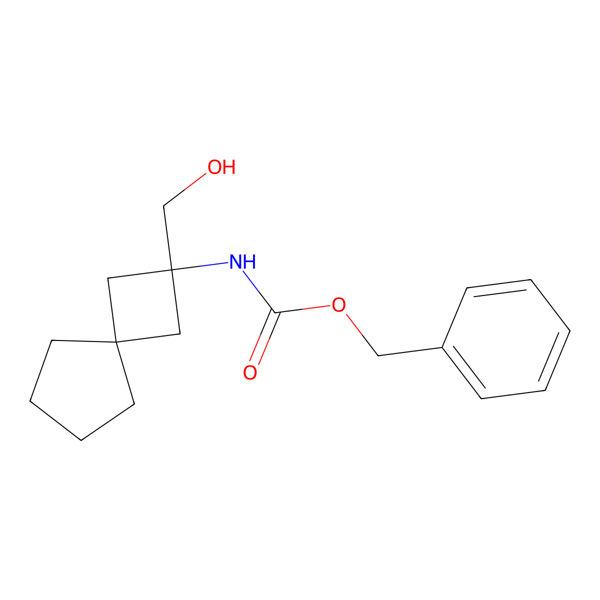 benzyl N-[2-(hydroxymethyl)spiro[3.4]octan-2-yl]carbamate molecular structure, CAS 2680886-09-1