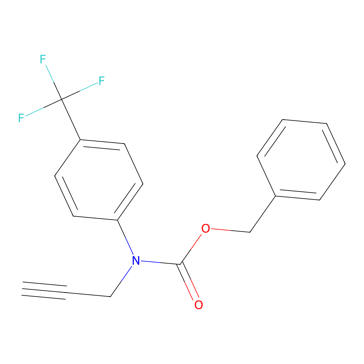 benzyl N-(prop-2-yn-1-yl)-N-[4-(trifluoromethyl)phenyl]carbamate molecular structure, CAS 2680886-15-9