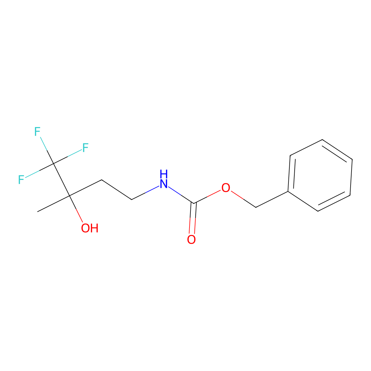 benzyl N-(4,4,4-trifluoro-3-hydroxy-3-methylbutyl)carbamate molecular structure, CAS 2680886-24-0