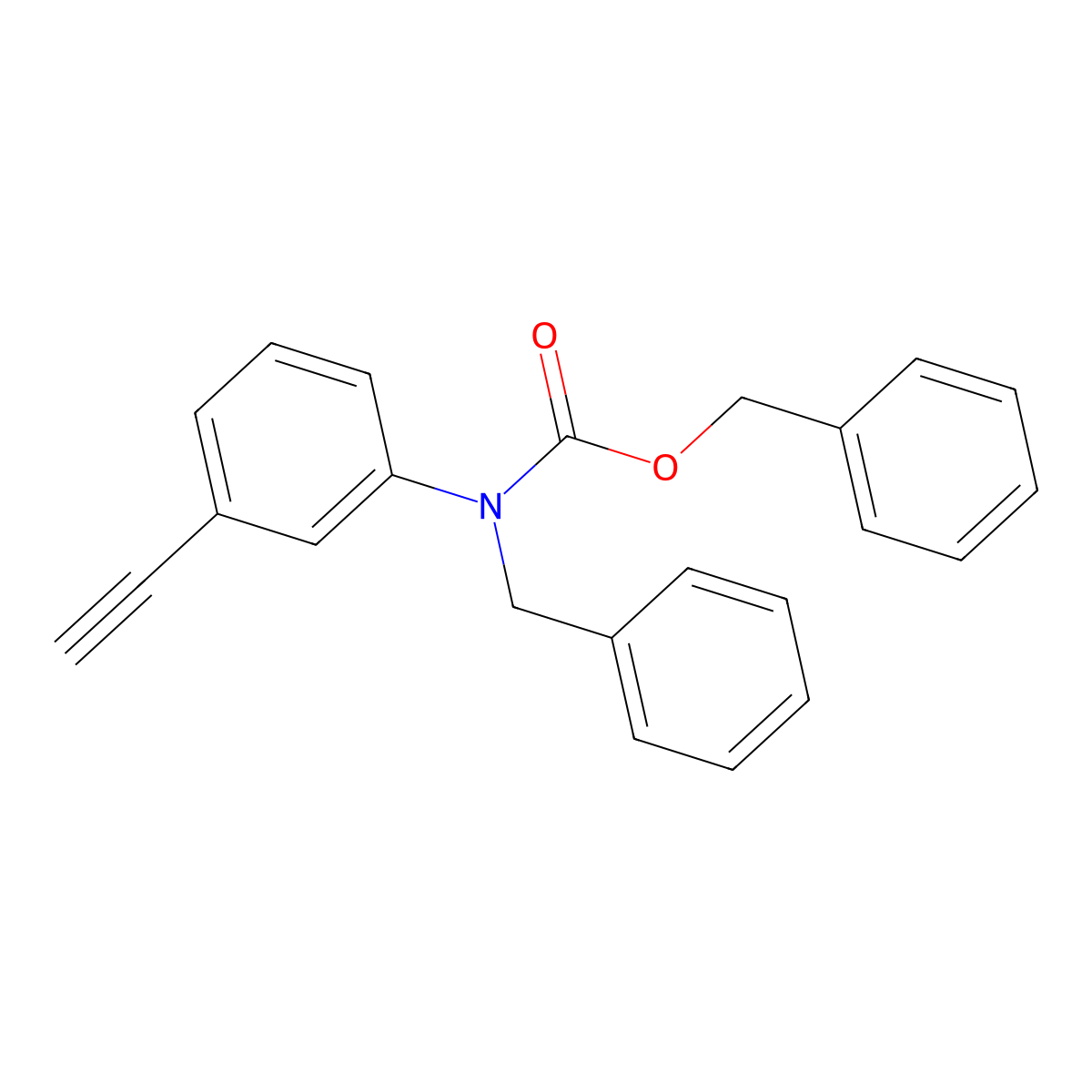 benzyl N-benzyl-N-(3-ethynylphenyl)carbamate molecular structure, CAS 2680886-25-1