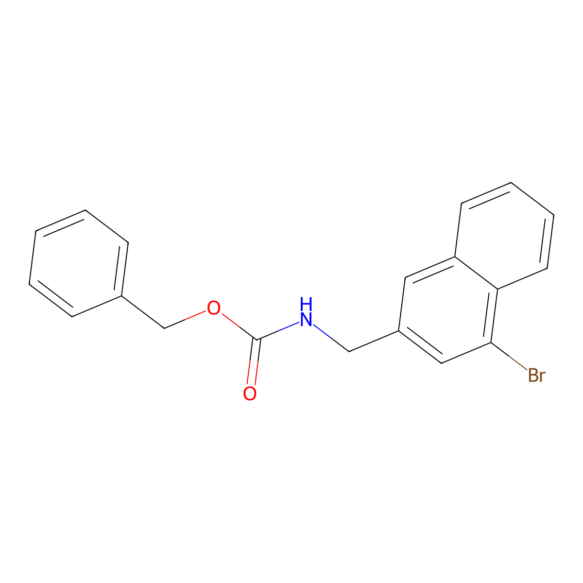 benzyl N-[(4-bromonaphthalen-2-yl)methyl]carbamate molecular structure, CAS 2680886-26-2