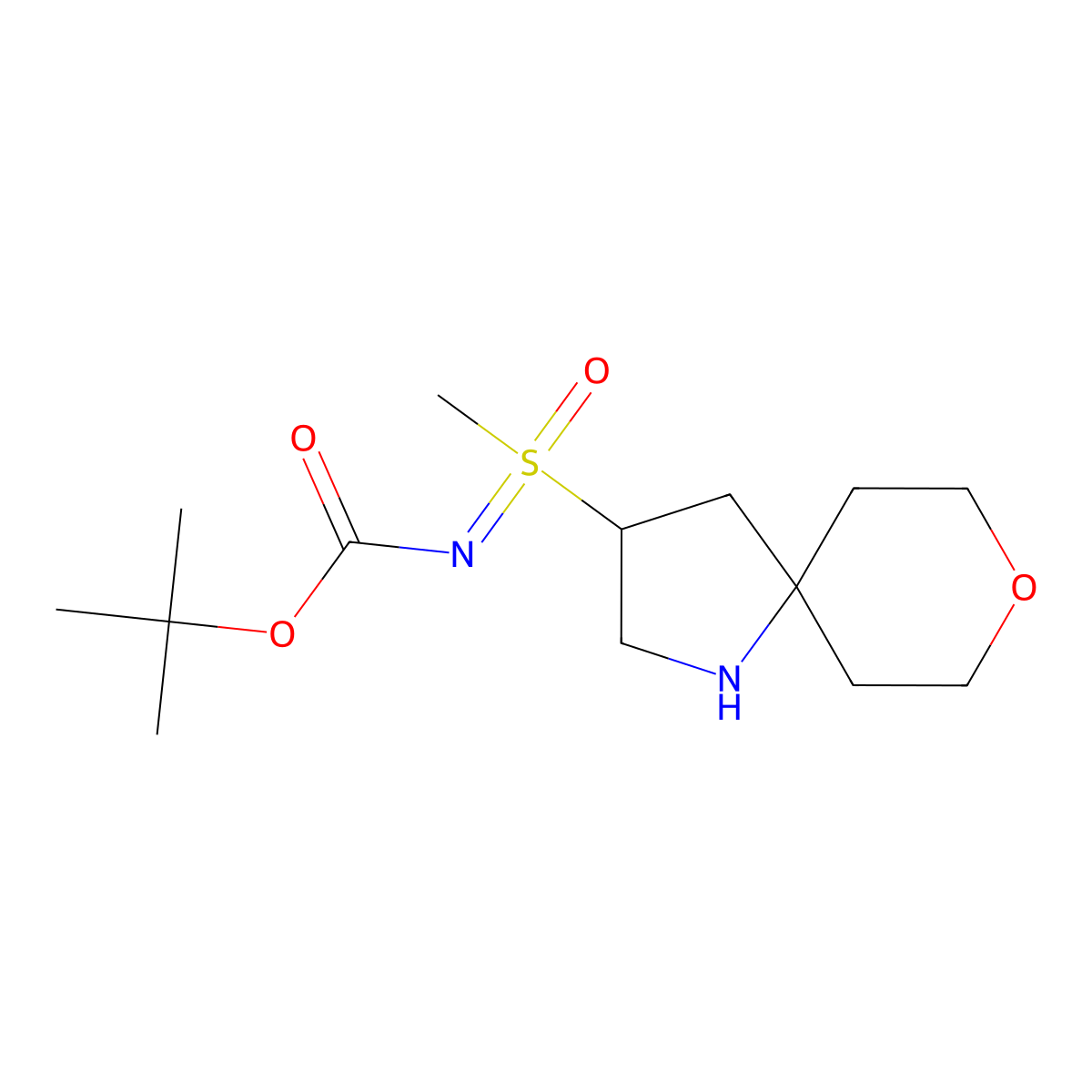 tert-butyl N-[methyl({8-oxa-1-azaspiro[4.5]decan-3-yl})oxo-lambda6-sulfanylidene]carbamate molecular structure, CAS 2680886-35-3